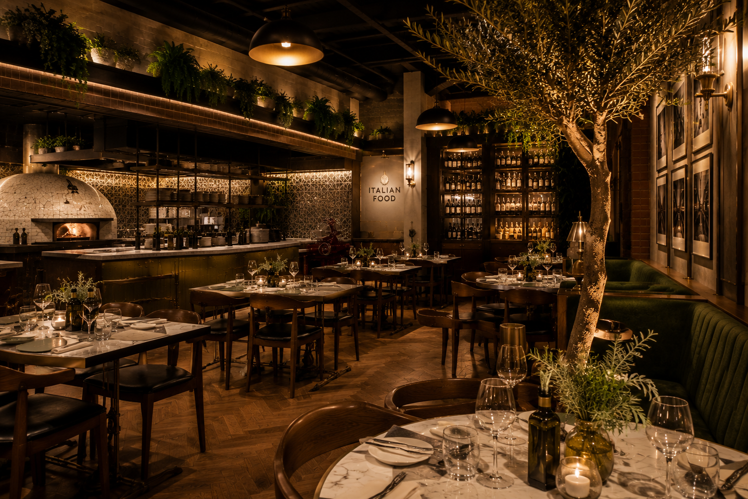 Strefa barowa i sala restauracji