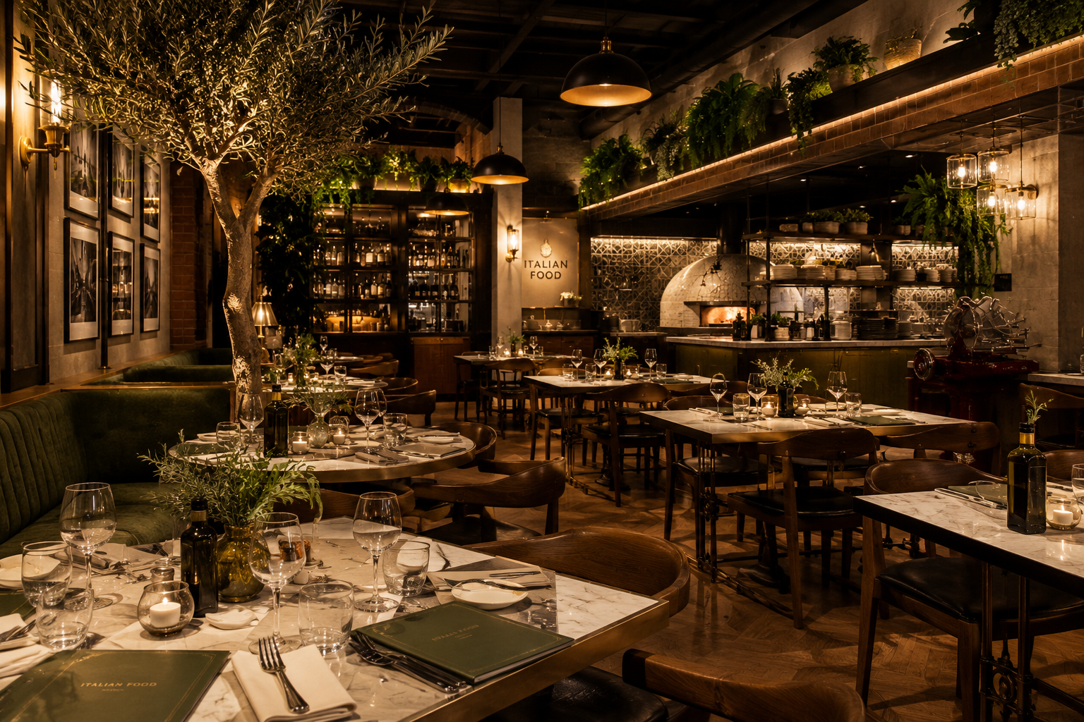 Wnętrze restauracji Luna Rossa